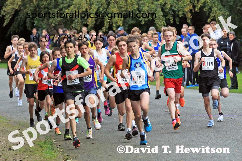 Boys under-15s 2023 Northern 6 and 4 Stage Relays and Youngsters, Birkenhead Park, Wirral.  Photo: David T. Hewitson/Sports for All Pics
